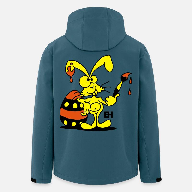 Påskehare - Stanley/Stella herre softshelljakke i genanvendt polyester - mørk petrol