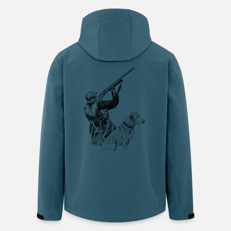 Jäger - Recycelte Männer Softshell-Jacke von Stanley/Stella - Dunkles Petrol