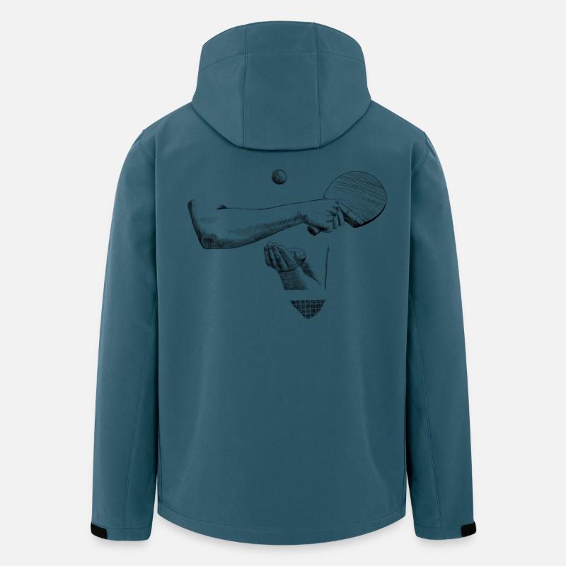Tischtennis - Recycelte Männer Softshell-Jacke von Stanley/Stella - Dunkles Petrol