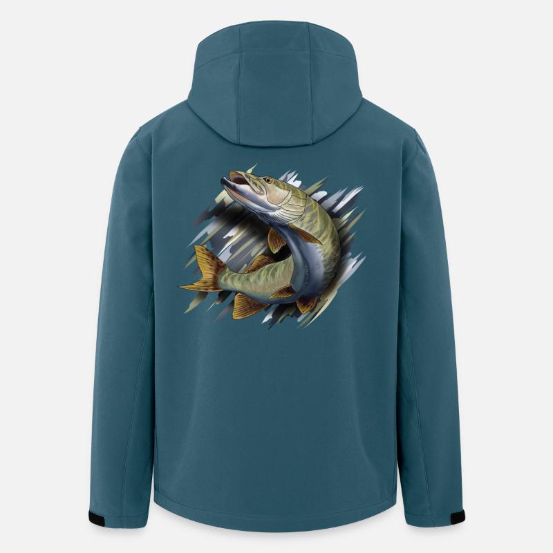 Hecht - Recycelte Männer Softshell-Jacke von Stanley/Stella - Dunkles Petrol