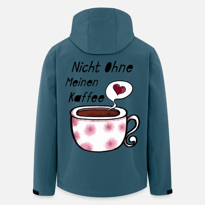 Nicht Ohne meinen Kaffee - Recycelte Männer Softshell-Jacke von Stanley/Stella - Dunkles Petrol