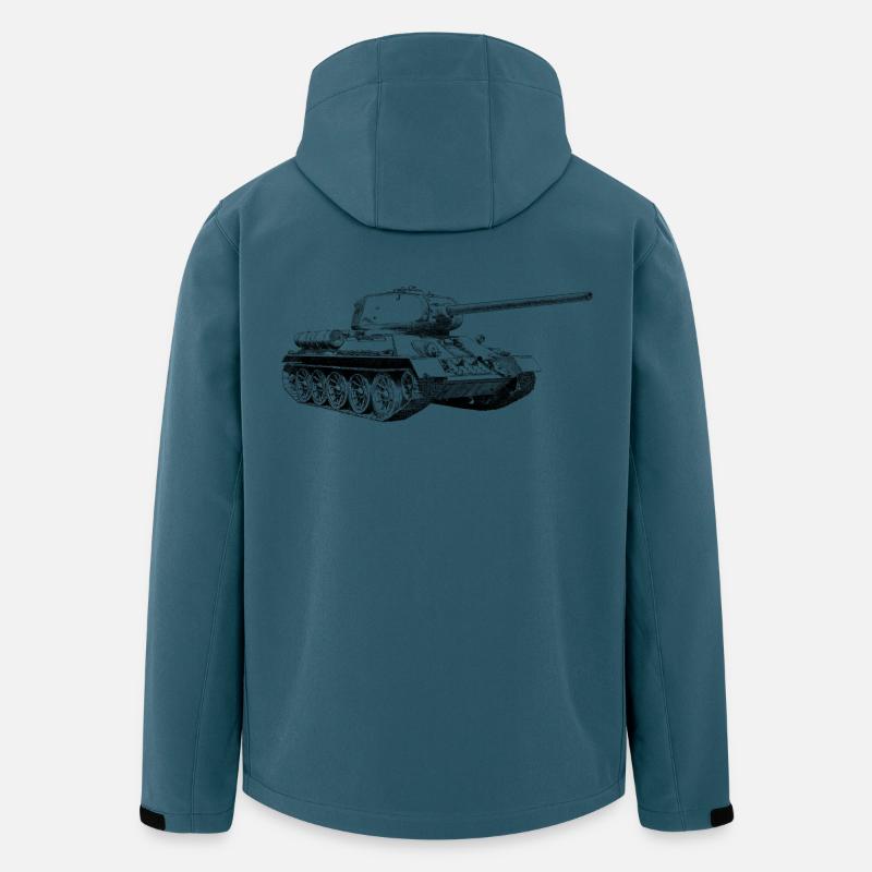 Panzer - Recycelte Männer Softshell-Jacke von Stanley/Stella - Dunkles Petrol