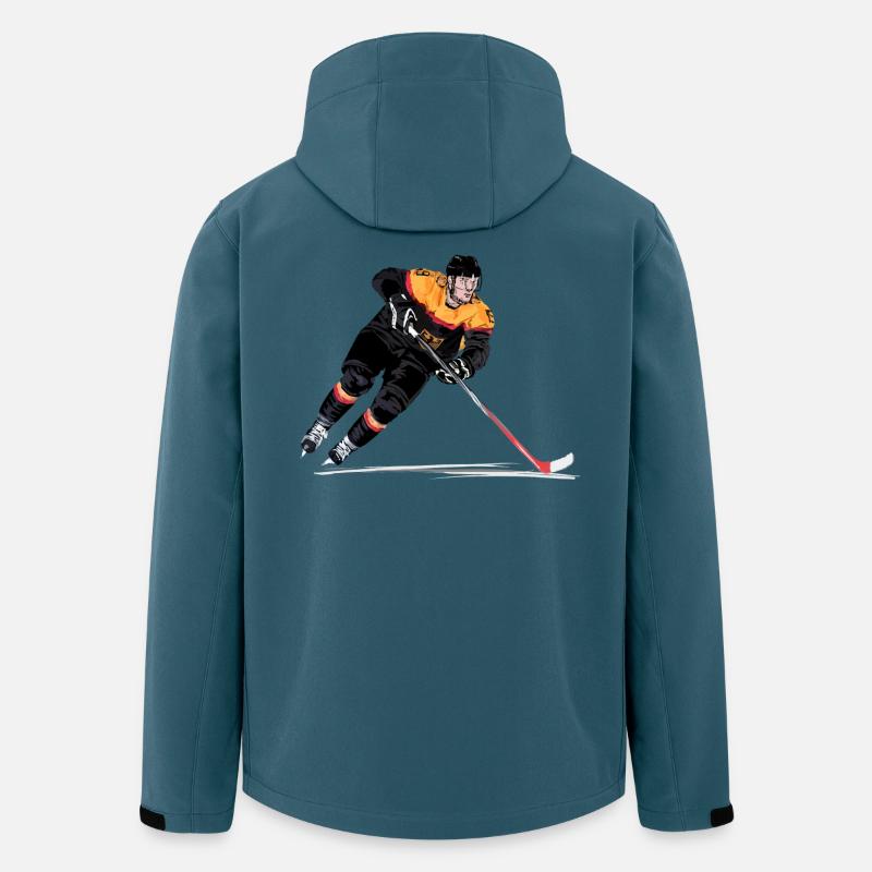 Eishockey - Recycelte Männer Softshell-Jacke von Stanley/Stella - Dunkles Petrol