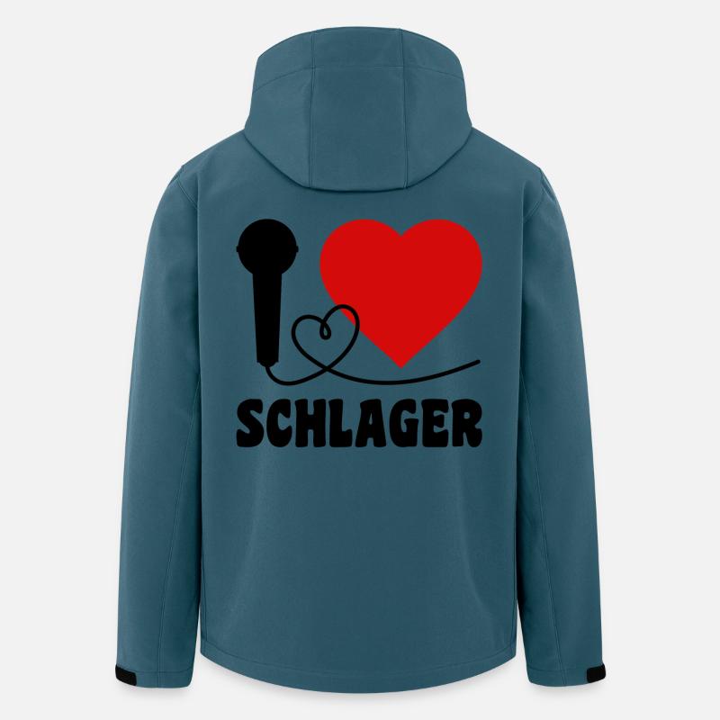 I Love Schlager - Recycelte Männer Softshell-Jacke von Stanley/Stella - Dunkles Petrol