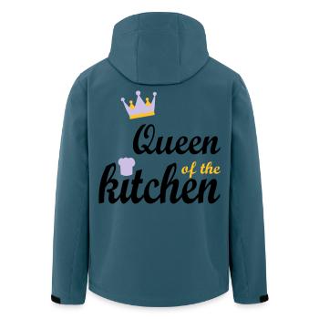 Kochen - Recycelte Männer Softshell-Jacke von Stanley/Stella - Dunkles Petrol - Hinten - AI Model Male 185 light (185cm)