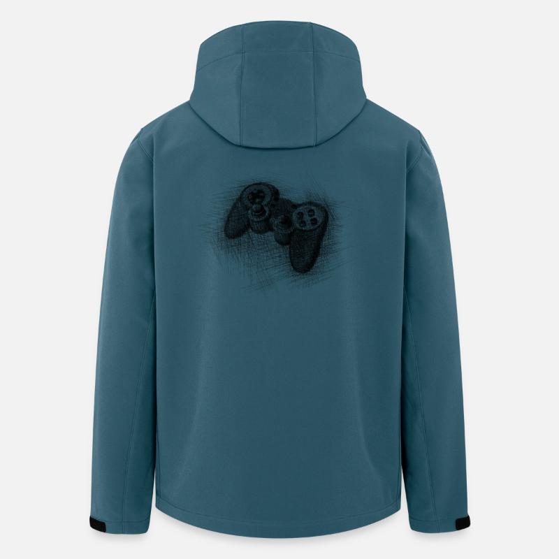 Gamepad - Recycelte Männer Softshell-Jacke von Stanley/Stella - Dunkles Petrol