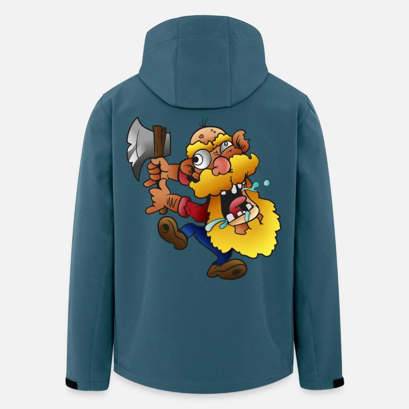 Verrückter Holzfäller - Recycelte Männer Softshell-Jacke von Stanley/Stella - Dunkles Petrol