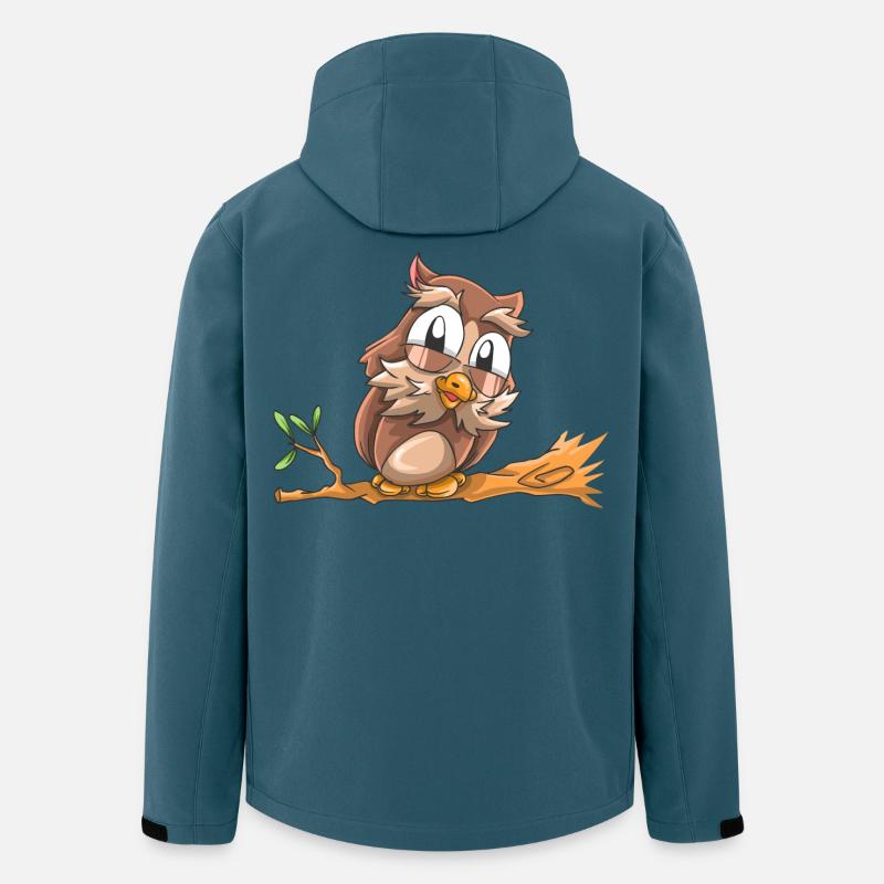 Lachende Eule - Recycelte Männer Softshell-Jacke von Stanley/Stella - Dunkles Petrol