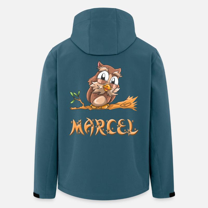 Eule Marcel - Recycelte Männer Softshell-Jacke von Stanley/Stella - Dunkles Petrol