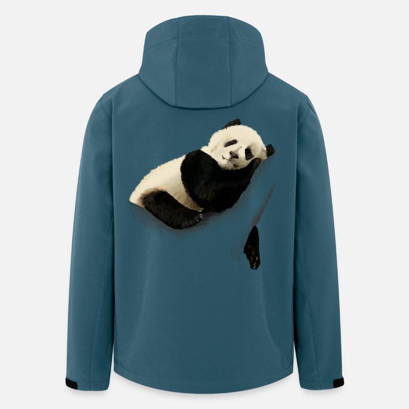Panda - Recycelte Männer Softshell-Jacke von Stanley/Stella - Dunkles Petrol