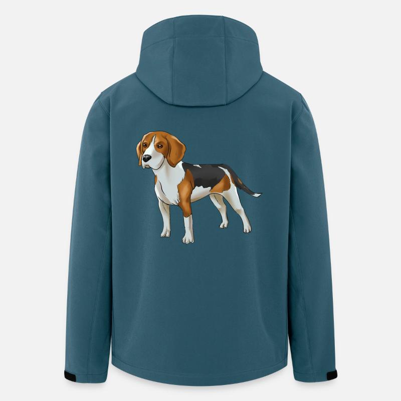 Beagle Hund - Recycelte Männer Softshell-Jacke von Stanley/Stella - Dunkles Petrol