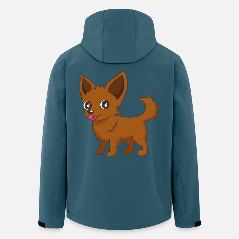 Chihuahua Comic - Recycelte Männer Softshell-Jacke von Stanley/Stella - Dunkles Petrol