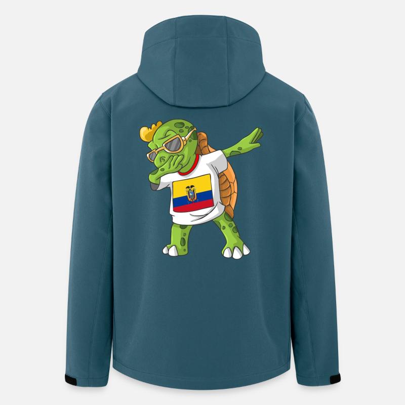 Ecuador Dabbing Schildkröte - Recycelte Männer Softshell-Jacke von Stanley/Stella - Dunkles Petrol
