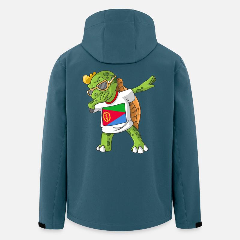 Eritrea Dabbing Schildkröte - Recycelte Männer Softshell-Jacke von Stanley/Stella - Dunkles Petrol