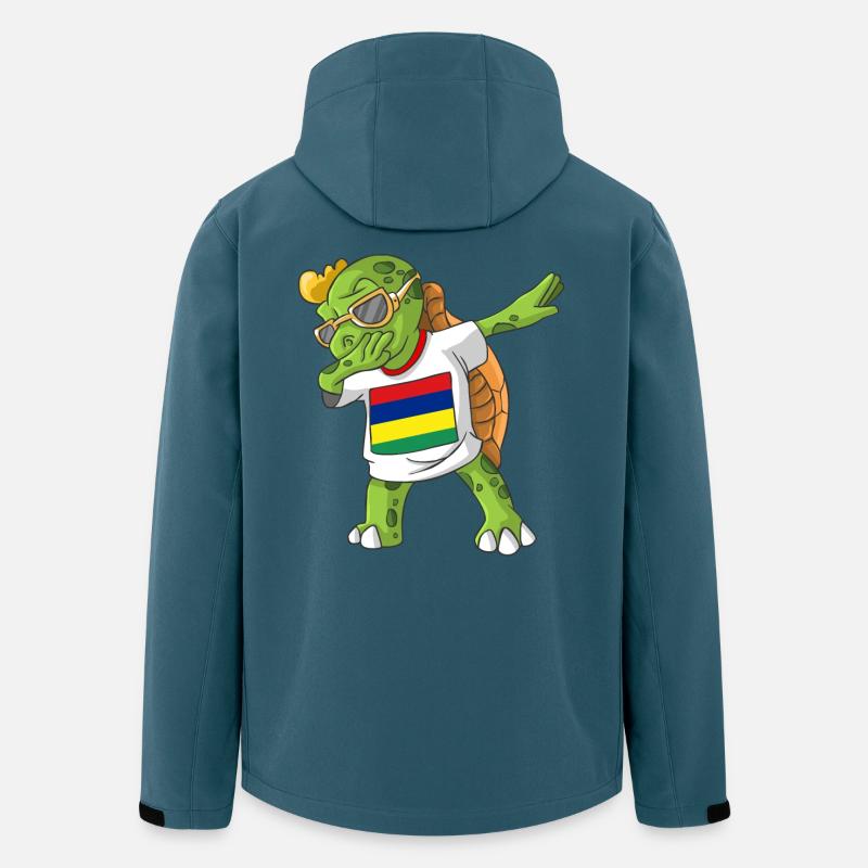 Mauritius Dabbing Schildkröte - Recycelte Männer Softshell-Jacke von Stanley/Stella - Dunkles Petrol