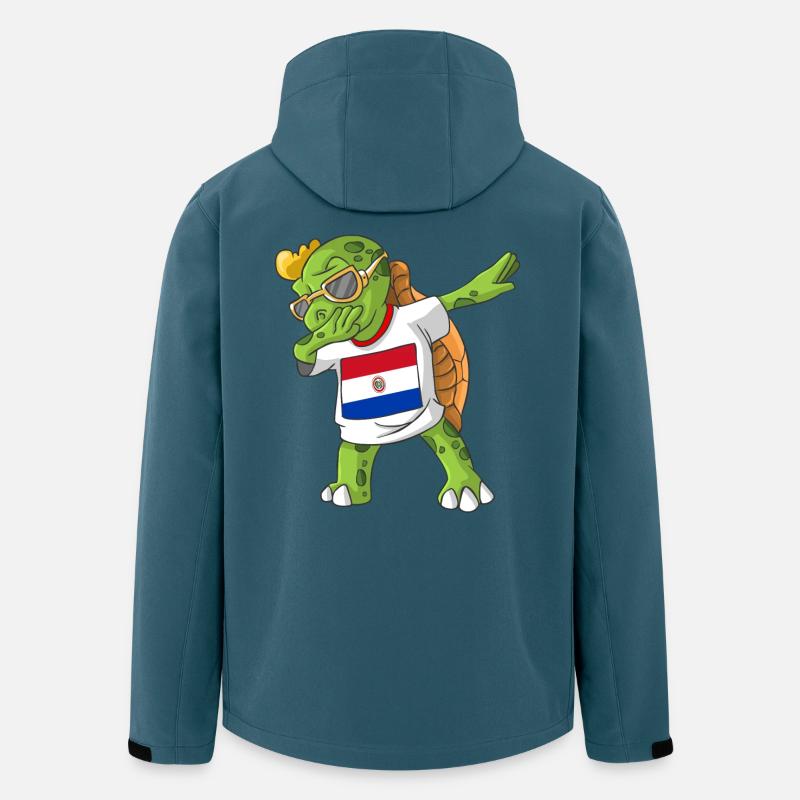 Paraguay Dabbing Schildkröte - Recycelte Männer Softshell-Jacke von Stanley/Stella - Dunkles Petrol