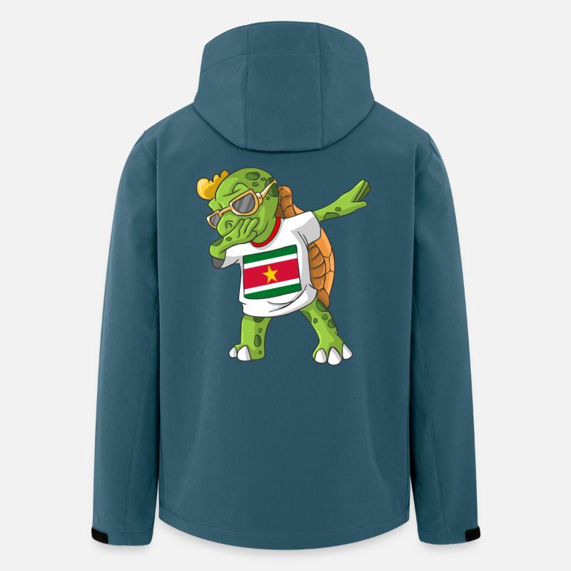 Suriname Dabbing Schildkröte - Recycelte Männer Softshell-Jacke von Stanley/Stella - Dunkles Petrol