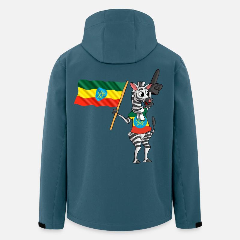 Äthiopier Zebra - Recycelte Männer Softshell-Jacke von Stanley/Stella - Dunkles Petrol