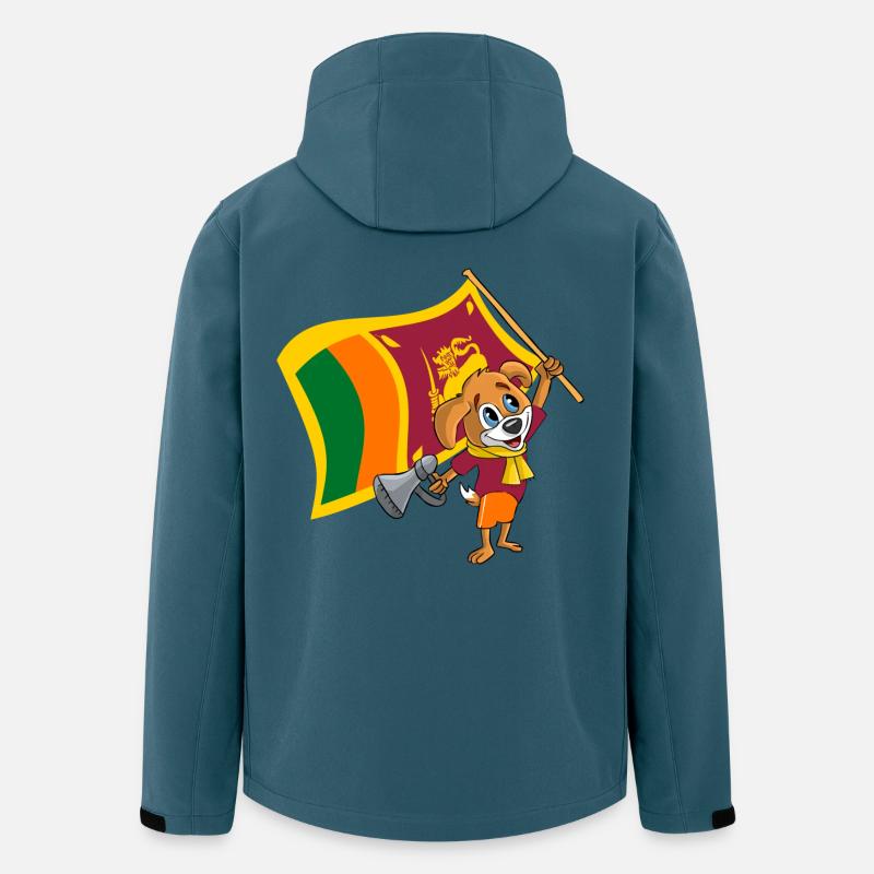 Sri Lanka Fan Hund - Recycelte Männer Softshell-Jacke von Stanley/Stella - Dunkles Petrol