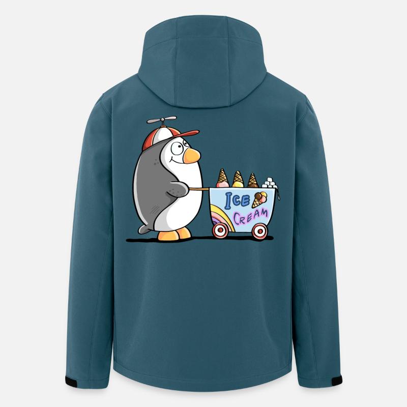 Pinguin Als Eisverkäufer - Eis - Veste softshell homme en polyester recyclé Stanley/Stella - bleu pétrole foncé