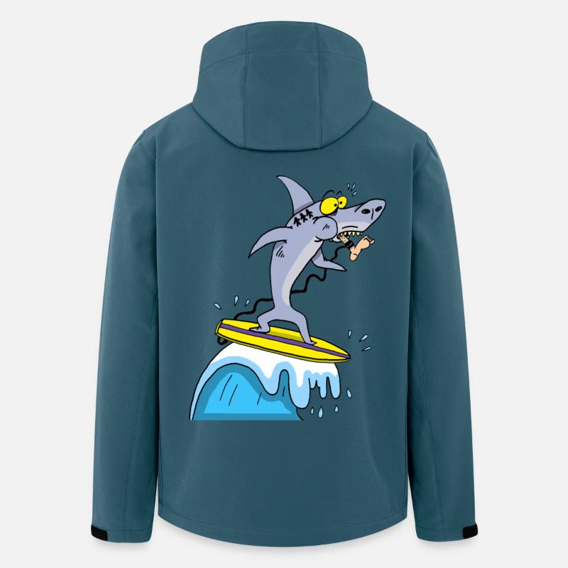 Surferhai - Recycelte Männer Softshell-Jacke von Stanley/Stella - Dunkles Petrol
