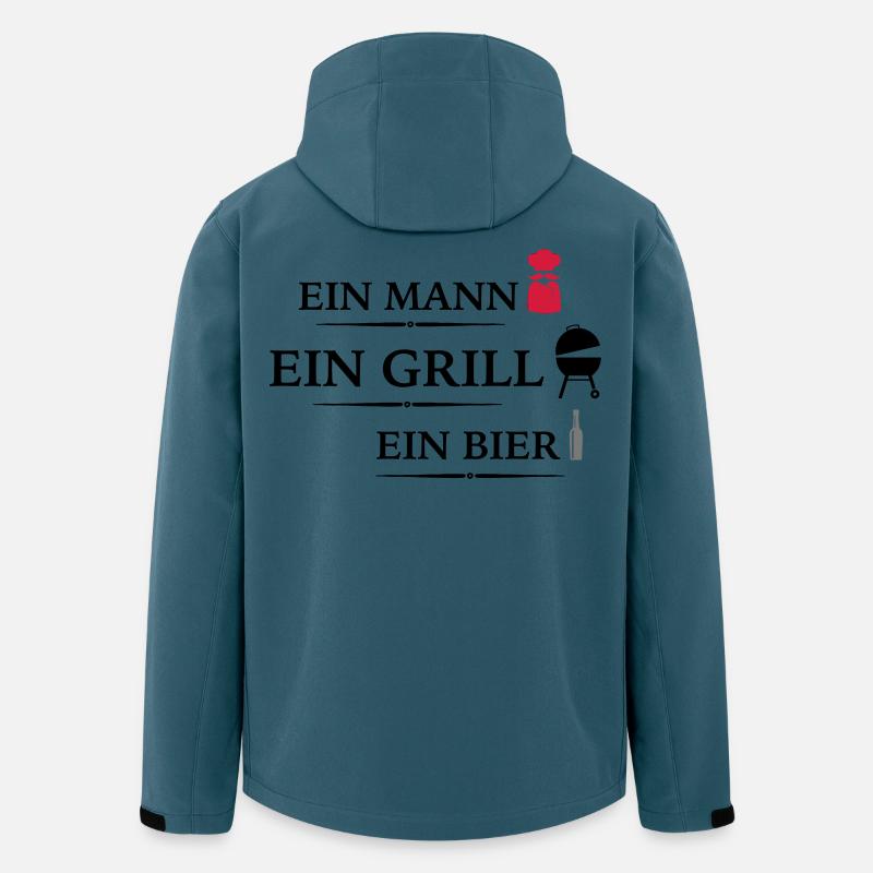 Grill - Recycelte Männer Softshell-Jacke von Stanley/Stella - Dunkles Petrol
