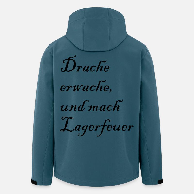 Drache erwache - Recycelte Männer Softshell-Jacke von Stanley/Stella - Dunkles Petrol