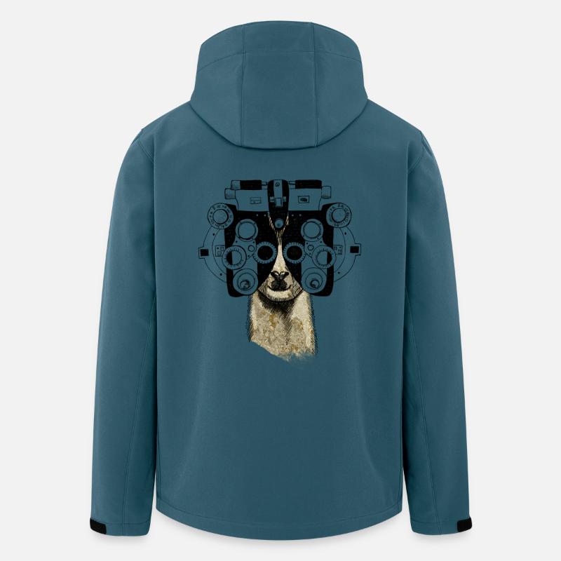Alpaka & Phoropter - Recycelte Männer Softshell-Jacke von Stanley/Stella - Dunkles Petrol