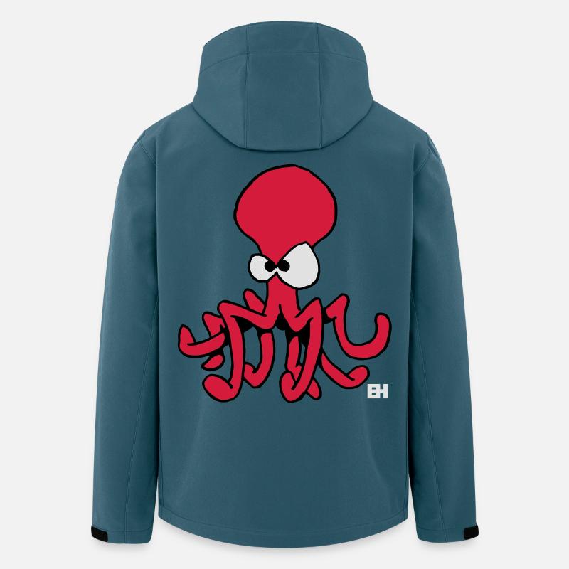Krake - Tintenfisch - Recycelte Männer Softshell-Jacke von Stanley/Stella - Dunkles Petrol