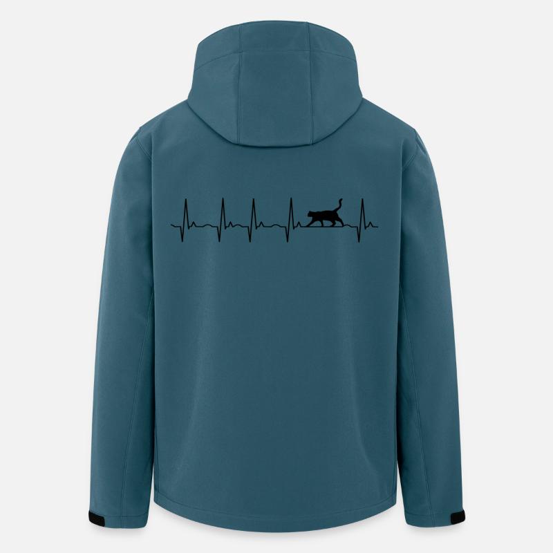 chat - Veste softshell homme en polyester recyclé Stanley/Stella - bleu pétrole foncé