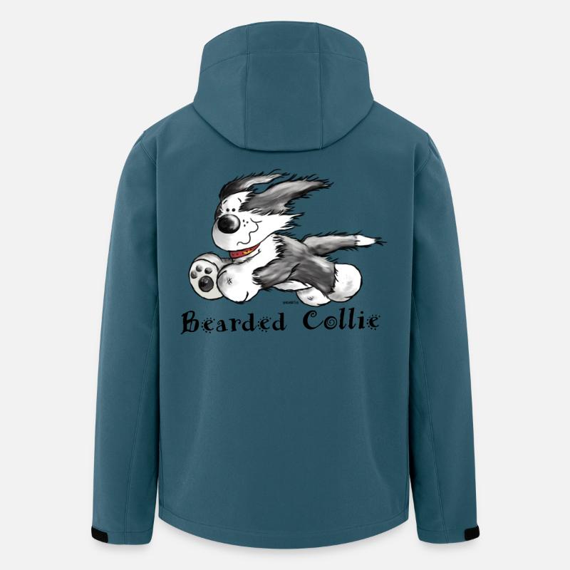 Bearded Collie - Recycelte Männer Softshell-Jacke von Stanley/Stella - Dunkles Petrol