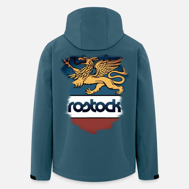 Rostock Wappen - Recycelte Männer Softshell-Jacke von Stanley/Stella - Dunkles Petrol