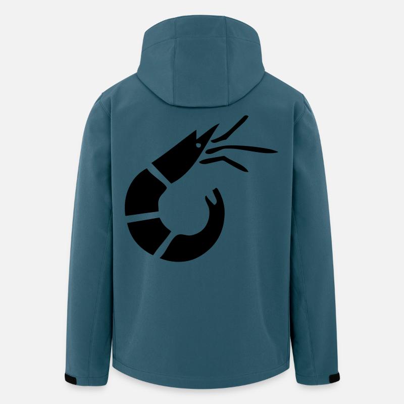 Garnele - Krabbe - Shrimp -Fischerei - Recycelte Männer Softshell-Jacke von Stanley/Stella - Dunkles Petrol