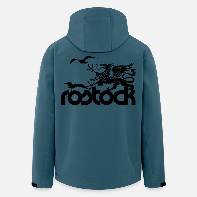 Rostock - Greif und Möwen - Recycelte Männer Softshell-Jacke von Stanley/Stella - Dunkles Petrol