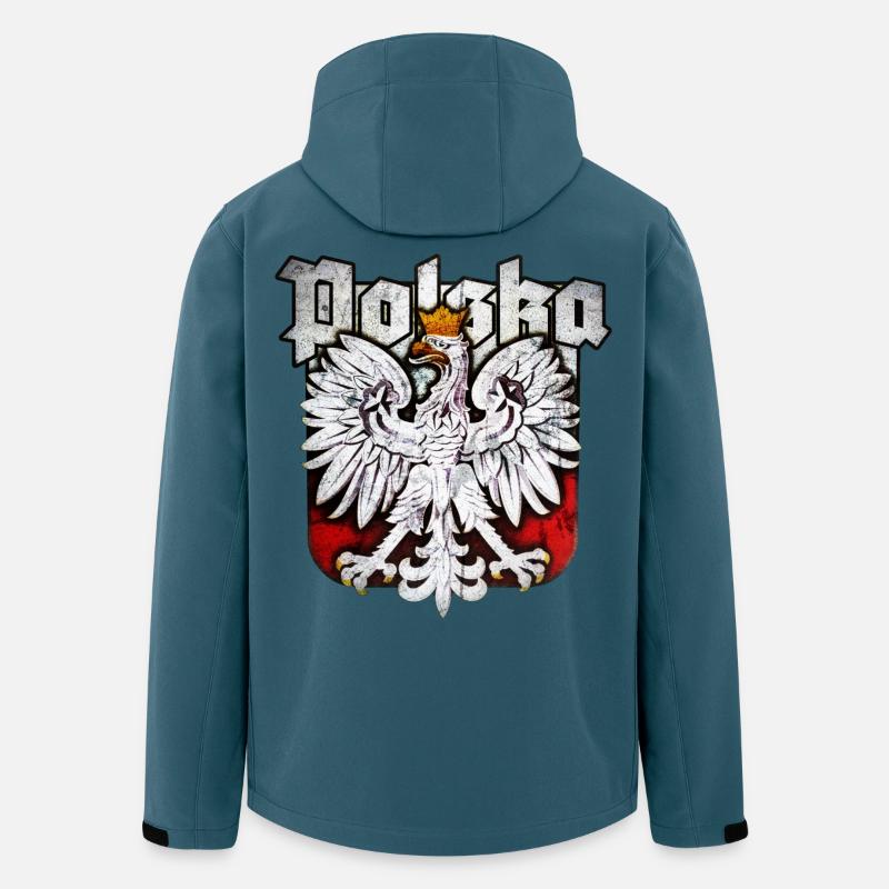 Polen - Polska - Adler - Silber Edition - Recycelte Männer Softshell-Jacke von Stanley/Stella - Dunkles Petrol