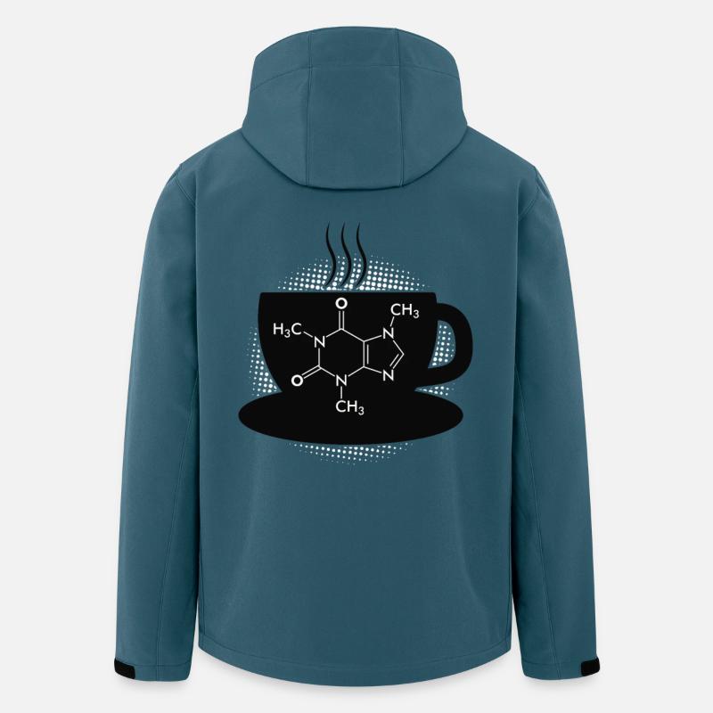 Kaffee Caffeine Molecule - Recycelte Männer Softshell-Jacke von Stanley/Stella - Dunkles Petrol