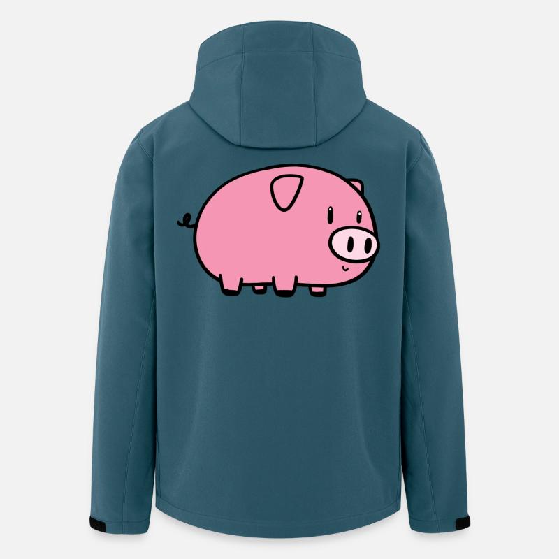Kleines Schweinchen - Recycelte Männer Softshell-Jacke von Stanley/Stella - Dunkles Petrol