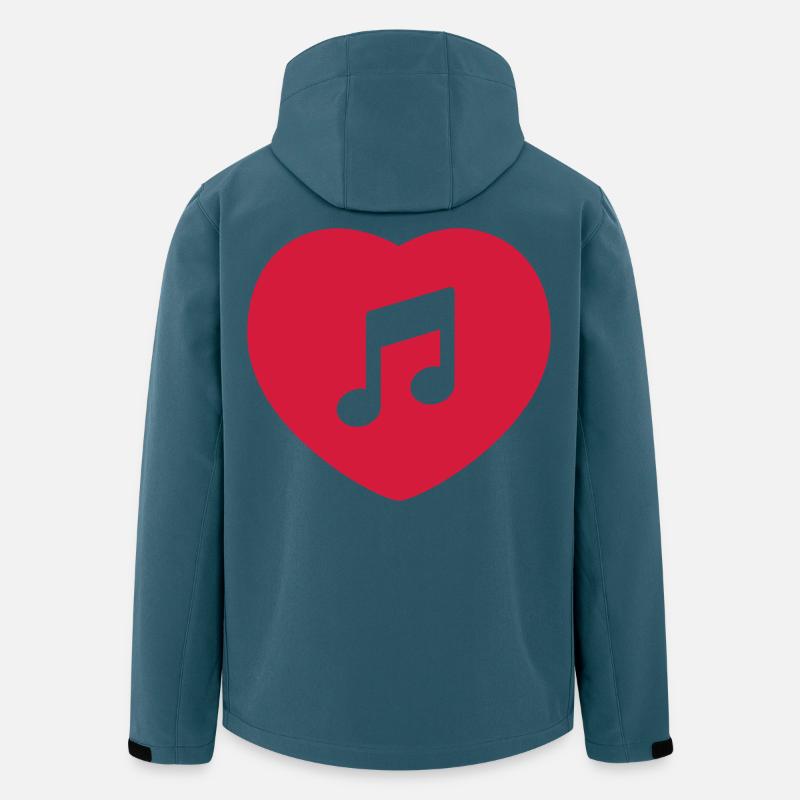 Ich liebe Musik - Recycelte Männer Softshell-Jacke von Stanley/Stella - Dunkles Petrol