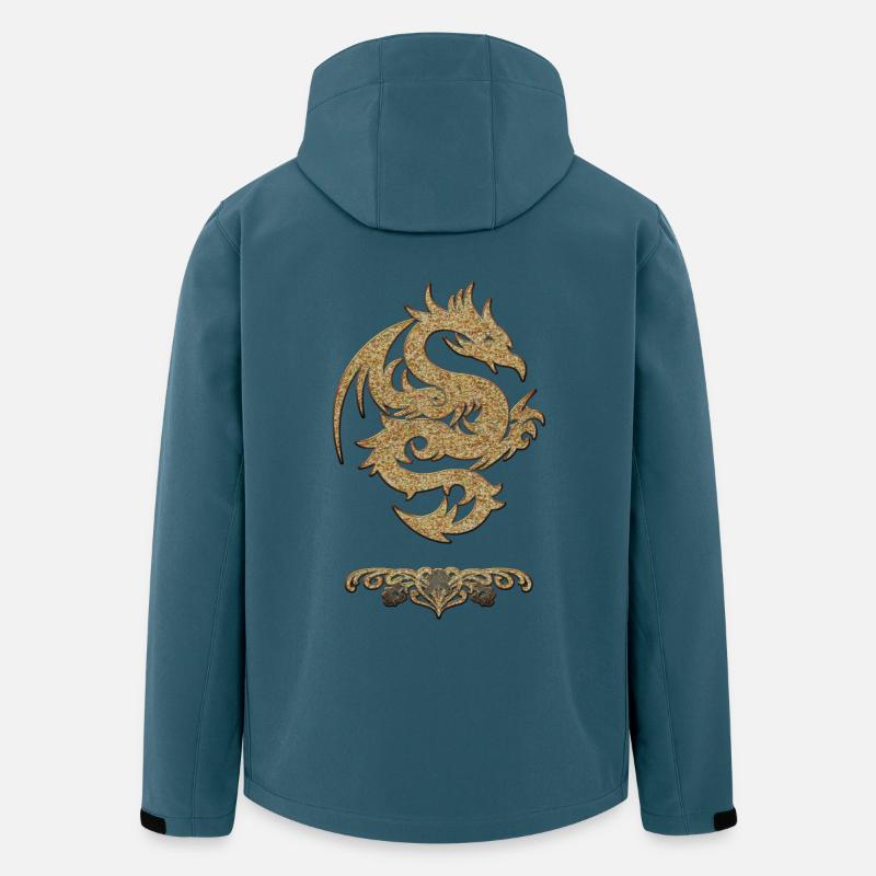 Wundervoller chinesischer Drache - Recycelte Männer Softshell-Jacke von Stanley/Stella - Dunkles Petrol