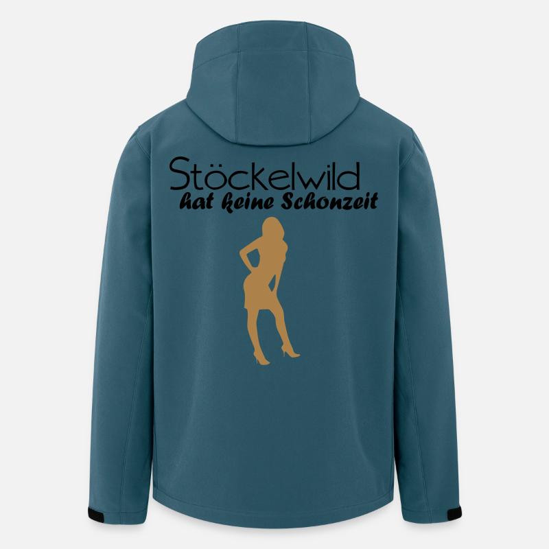 Stöckelwild - Recycelte Männer Softshell-Jacke von Stanley/Stella - Dunkles Petrol