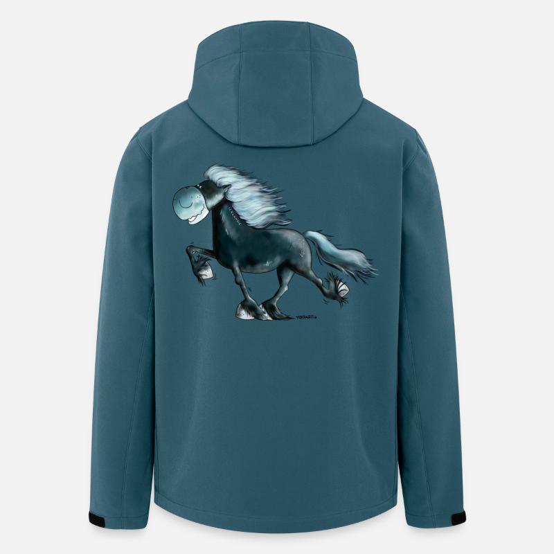 "Power Tölter" - Isländer - Isi - Islandpferd - Recycelte Männer Softshell-Jacke von Stanley/Stella - Dunkles Petrol