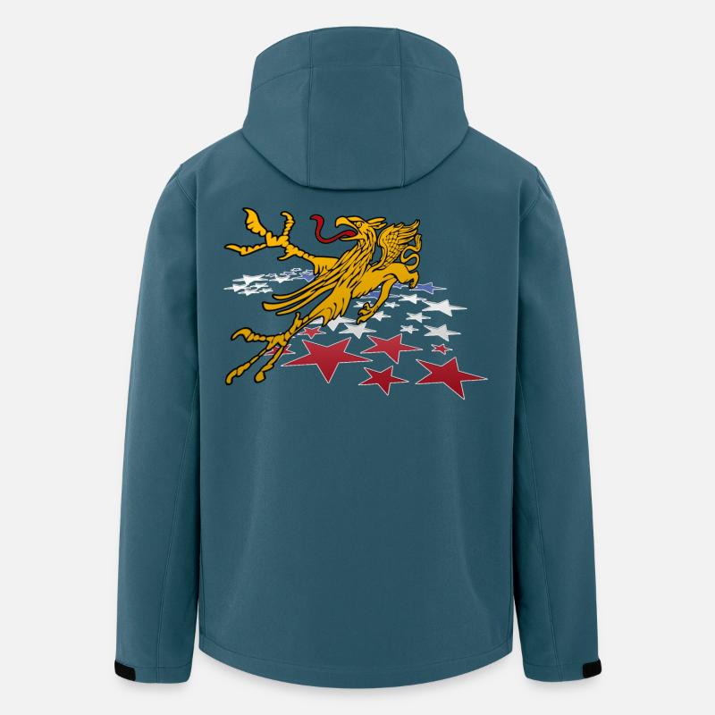 Rostocker Greif 3D - Recycelte Männer Softshell-Jacke von Stanley/Stella - Dunkles Petrol