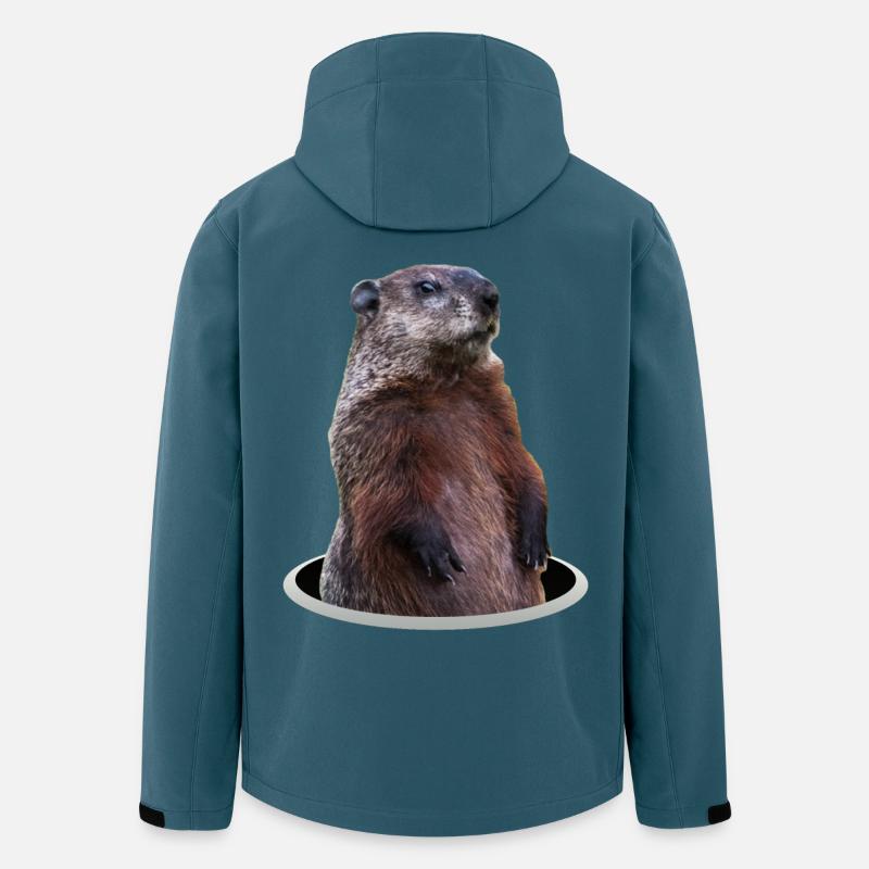 Murmeltier - Recycelte Männer Softshell-Jacke von Stanley/Stella - Dunkles Petrol