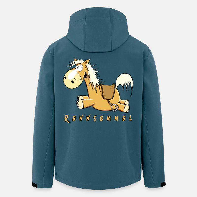 Rennsemmel Galopp Pferd I Pony Kinder Geschenk - Recycelte Männer Softshell-Jacke von Stanley/Stella - Dunkles Petrol
