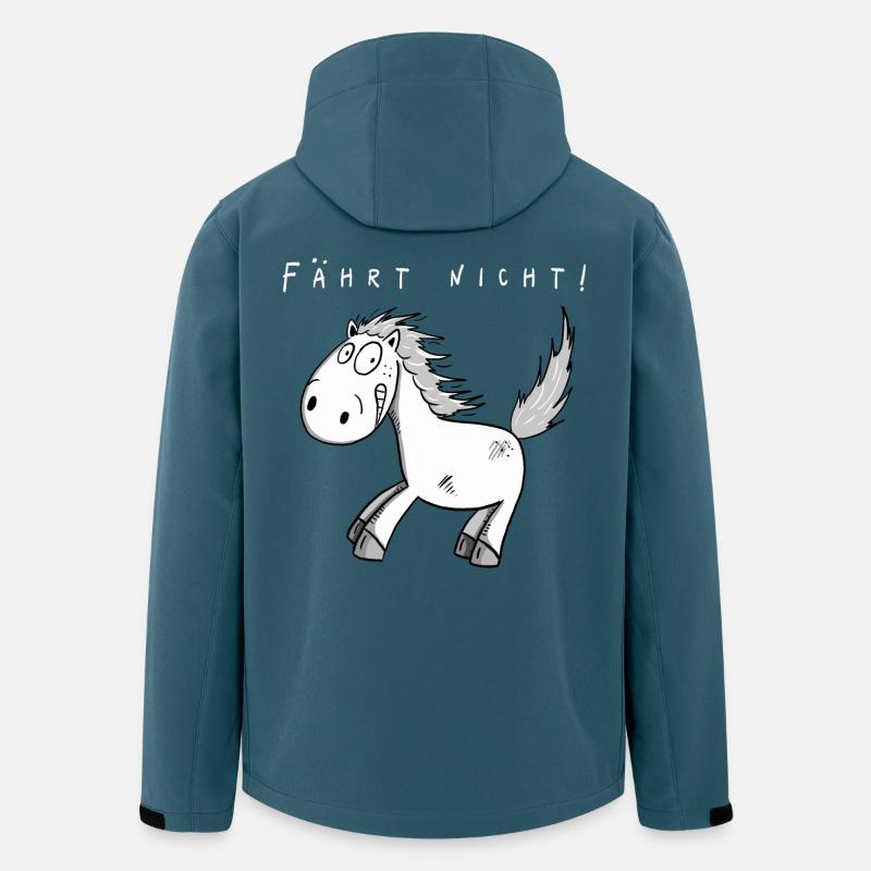Fährt Nicht I Lustiges Pferde Comic Geschenk - Recycelte Männer Softshell-Jacke von Stanley/Stella - Dunkles Petrol