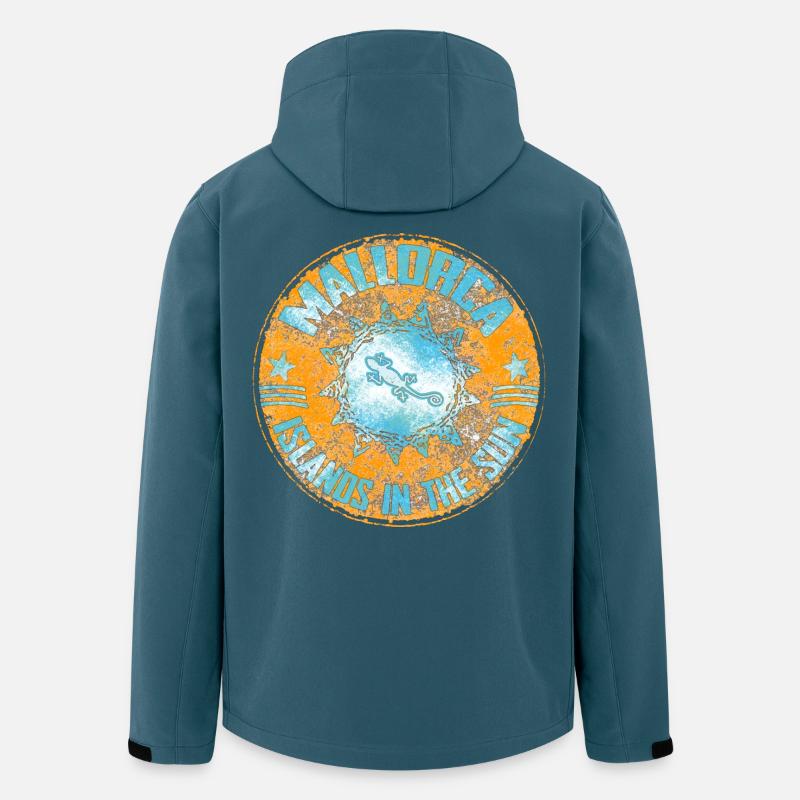 Lizard im Mandala Design - Recycelte Männer Softshell-Jacke von Stanley/Stella - Dunkles Petrol
