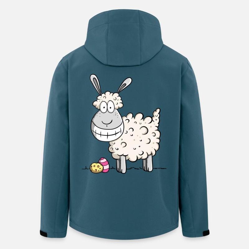 Frohe Ostern Schaf I Ostergeschenk Ostermotiv Fun - Recycelte Männer Softshell-Jacke von Stanley/Stella - Dunkles Petrol