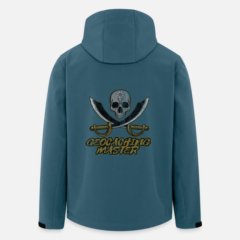 Geocaching - Recycelte Männer Softshell-Jacke von Stanley/Stella - Dunkles Petrol