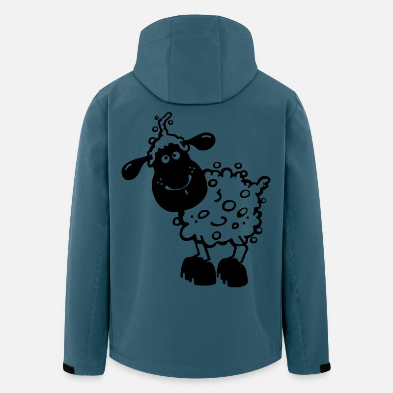 Kleines Schaf - Schafe - Recycelte Männer Softshell-Jacke von Stanley/Stella - Dunkles Petrol