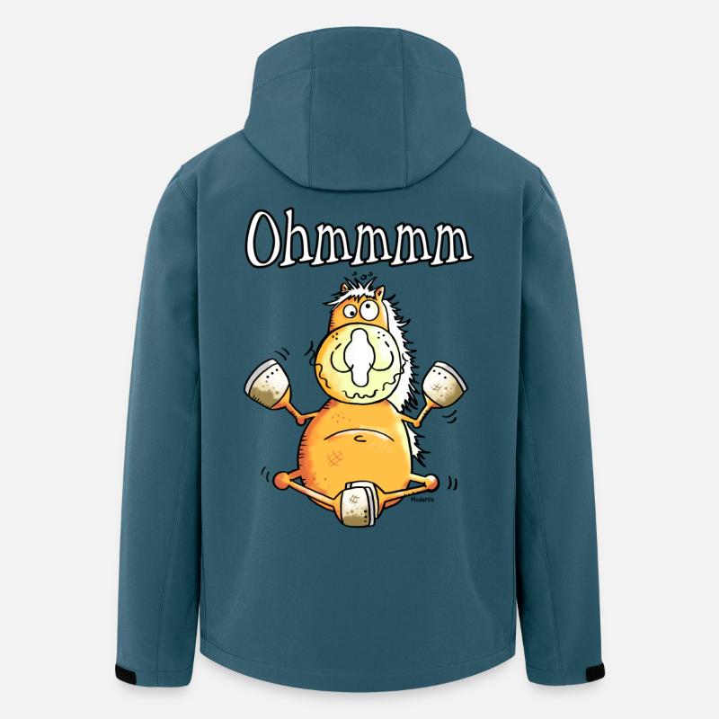 Ohmmmm Pferd - Pferde - Recycelte Männer Softshell-Jacke von Stanley/Stella - Dunkles Petrol